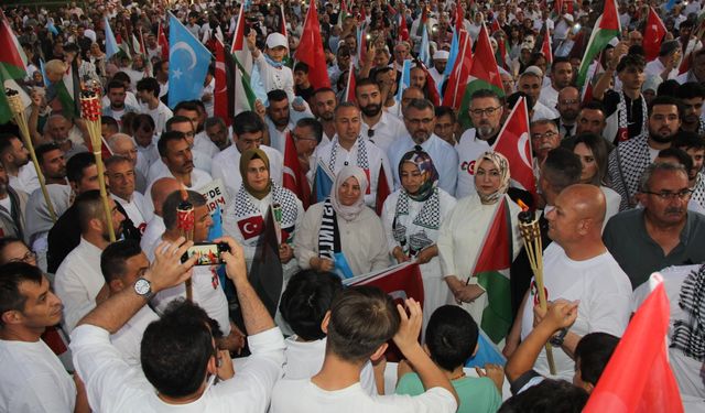 Sivas'ta Filistin'e destek yürüyüşü