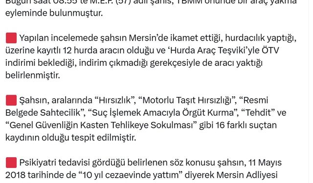 TBMM önünde otomobilini yaktı, gözaltına alındı (3)