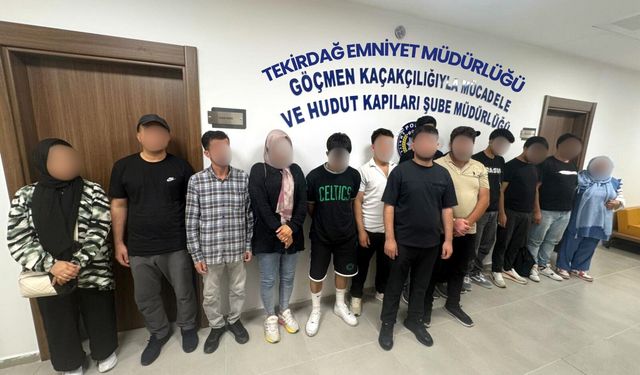Tekirdağ'da 19 kaçak göçmen yakalandı