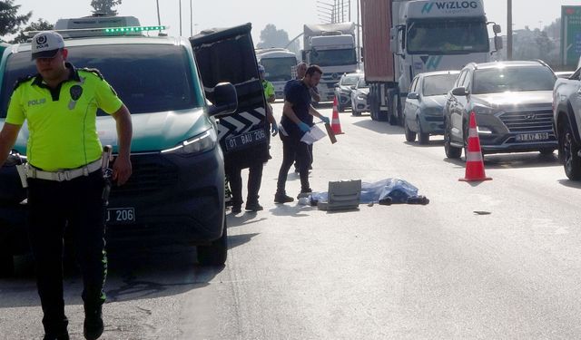 TIR'ın otoyolda çarptığı yaya öldü