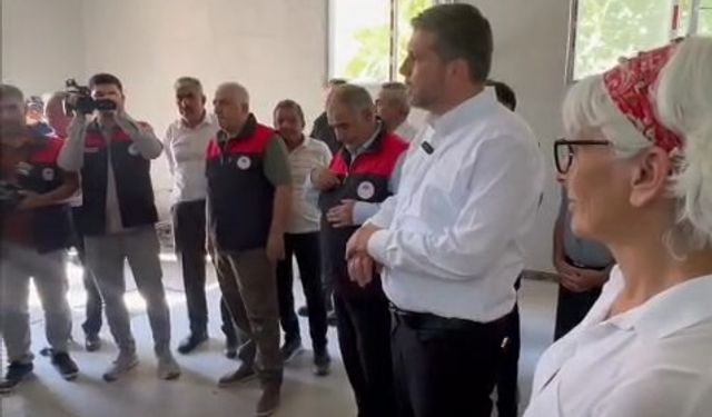 Yangında zarar gören kooperatife makine desteği