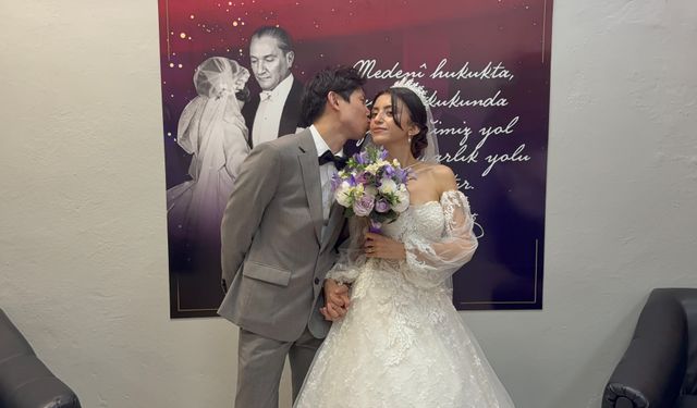 Zonguldak'a Güney Koreli damat