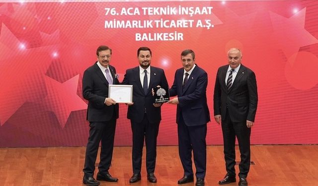 ACA Teknik İnşaat, Türkiye'nin en hızlı büyüyen 100 şirketi arasında yer aldı