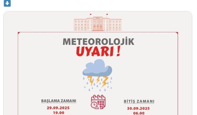 Ankara Valiliği'nden 'sağanak' uyarısı