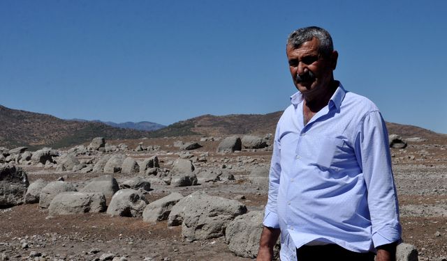 Barajda su seviyesi düştü, Hamamlar Höyüğü gün yüzüne çıktı