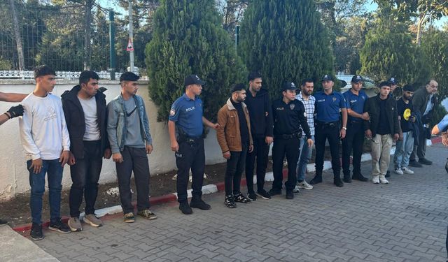 Edirne'de kamyonette 15 kaçak göçmen yakalandı; 1 gözaltı