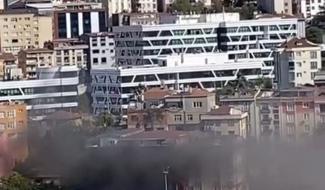 İstanbul - Kağıthane'de iş yerinde yangın-1