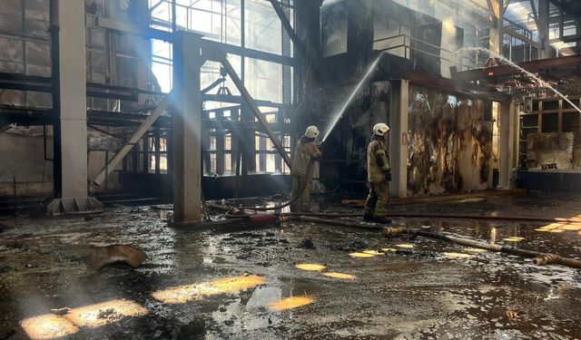 İzmir'de fabrika yangını kontrol altında (2)