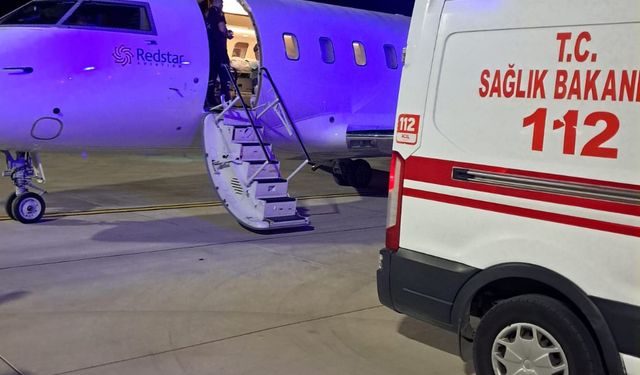 Kalp hastası bebek, ambulans uçakla sevk edildi