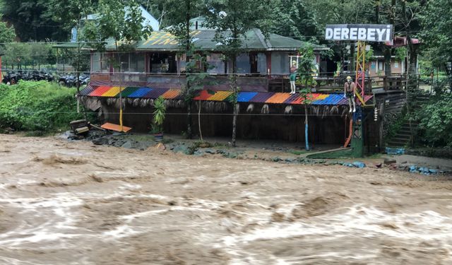 Rize'de yağış, sel ve heyelana neden oldu (2)