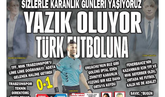 Trabzonspor camiasından hakem tepkisi