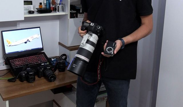 Üniversiteli Alperen'in uçak tutkusu; balkondan kuleye hayali peşinde