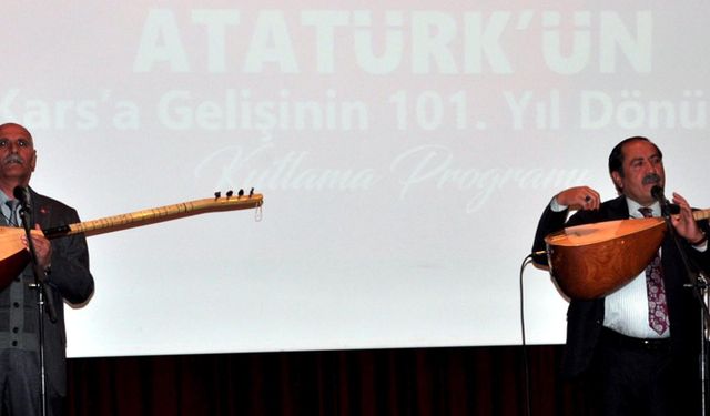 Atatürk'ün Kars'a gelişinin 101'inci yıl dönümü kutlandı