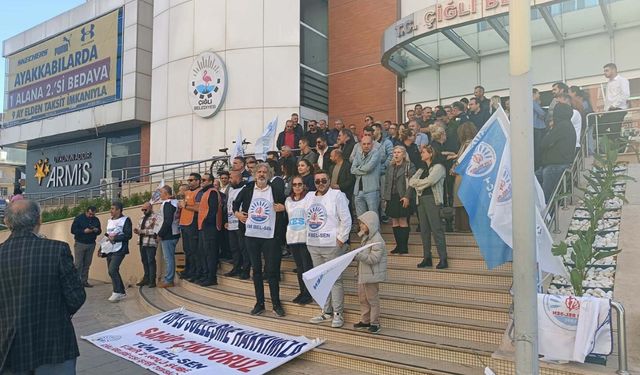 Çiğli Belediyesi'nde memurlar eylemde