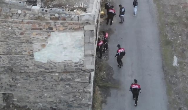 Erzurum'da metruk binalarda dron destekli arama