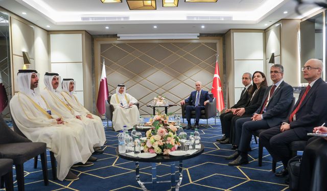 İstanbul- TBMM Başkanı Kurtulmuş, Katar Devleti Şura Meclisi Başkanı Ghanim ile görüştü