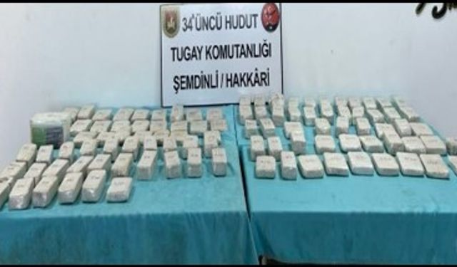 MSB: Van ve Hakkari'de 102 kilo uyuşturucu ele geçirildi