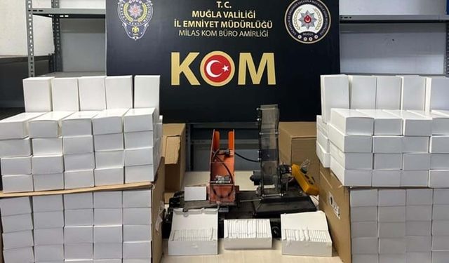 Muğla'da 17 bin 940 doldurulmuş makaron ele geçirildi