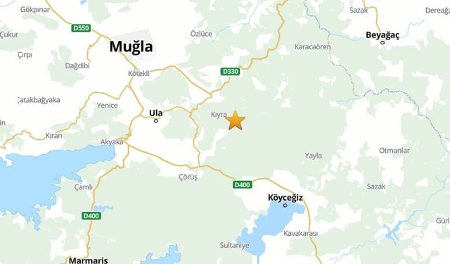Muğla'da 4.1 büyüklüğünde deprem