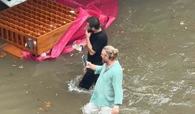 Muğla'da sağanak; oteli su bastı, deniz kahverengine döndü (3)