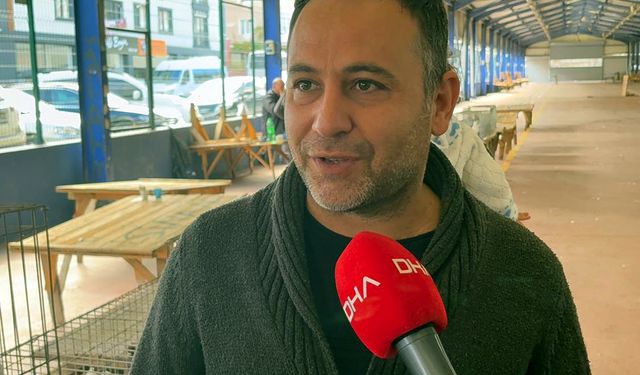 Tekirdağ'da açılan güvercin pazarı, aileler ve çocukların ilgi odağı oldu
