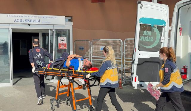 Tekirdağ'da yüksekten düşen 2 işçi yaralandı