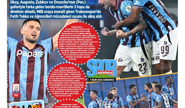 Trabzonspor'dan doludizgin galibiyet