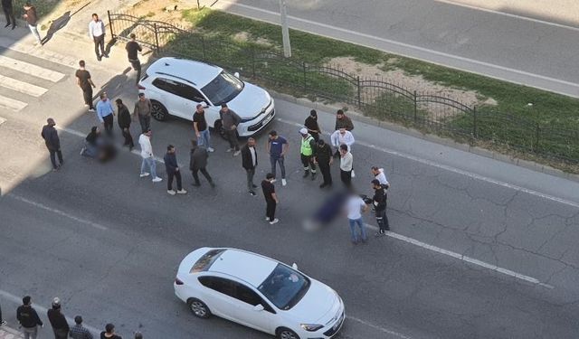 Yaya geçidinde cipin çarptığı 2 kişi yaralandı