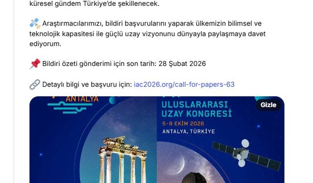 Bakan Kacır'dan araştırmacılara 'Uzay Kongresi' daveti