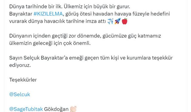 Bayraktar KIZILELMA 'hava-hava' füzesiyle hedefi vurdu (3)