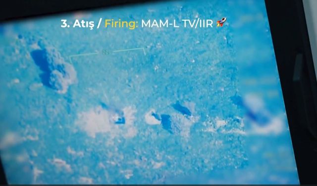 Bayraktar TB3, MAM-L IIR ile hedefi tam isabetle vurdu
