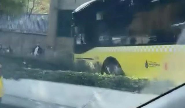 İstanbul - Beşiktaş'ta İETT otobüsü kaza yaptı - 5 / Ek fotoğraflarla