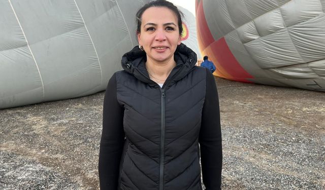 Kapadokya'da balonlar bu kez öğretmenler için havalandı