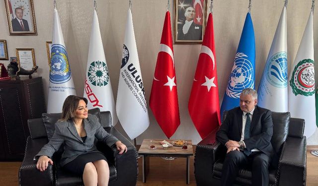 Moldova Ankara Büyükelçisi Serebrian, ULUSKON Başkanı Atasoy'u ziyaret etti