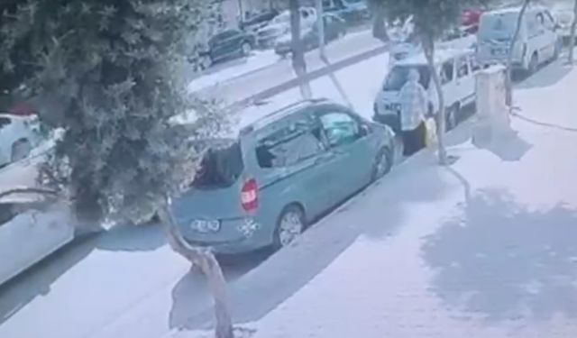 Otomobil, başka araca çarparak taklalar attı; kaza kamerada