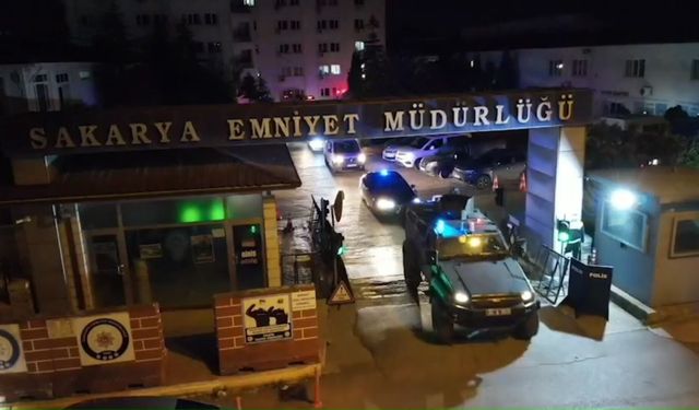Sakarya'da 250 polisin katıldığı operasyonlarda 16 gözaltı