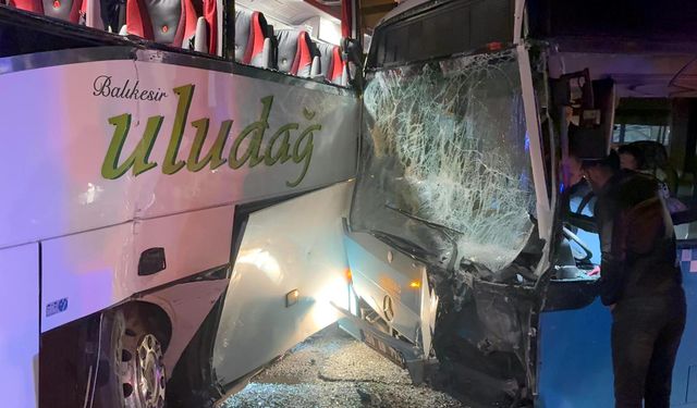 Tekirdağ'da yolcu otobüsü ile halk otobüsü çarpıştı; 9 yaralı