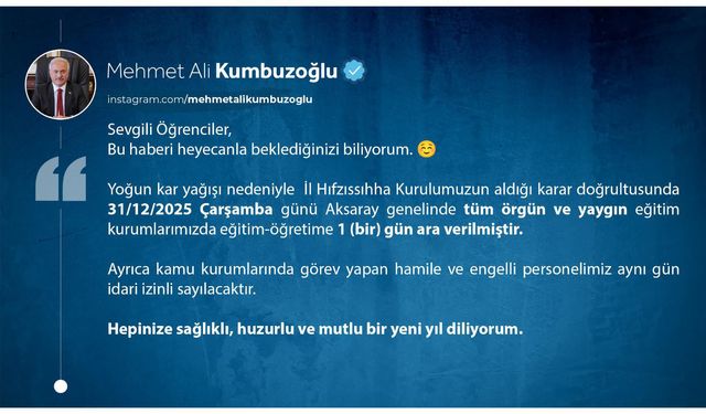 Aksaray ve Karaman'da eğitime kar engeli