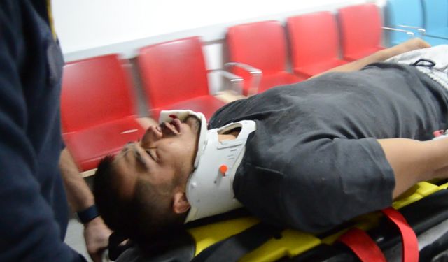 Anahtarı unuttuğu eve balkondan girmek isterken düşüp, yaralandı