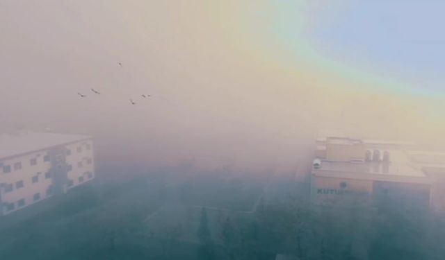 Batman'da yoğun sis; manzara dronla görüntülendi