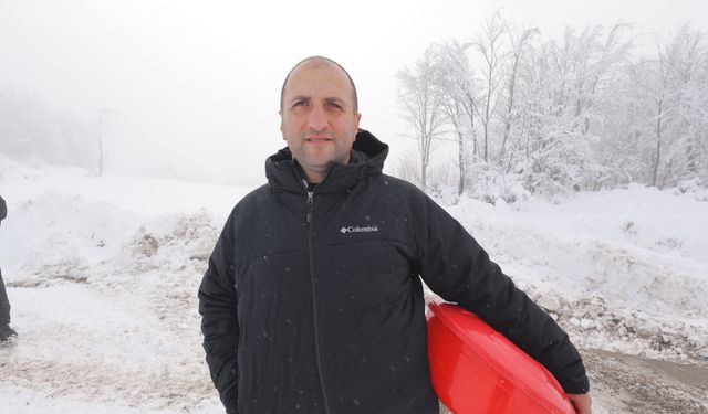 Deniz manzaralı yaylada kar güzelliği