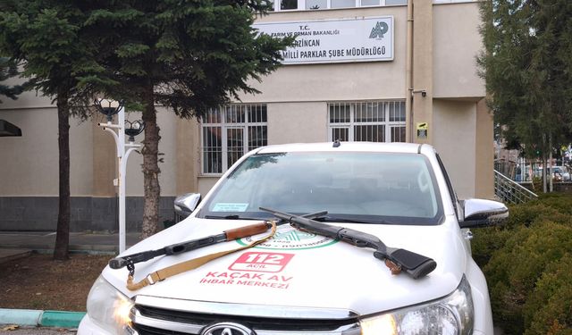 Erzincan'da kaçak avcılara 975 bin lira ceza