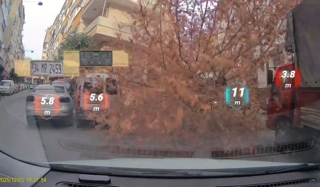 İstanbul- Esenler'de kamyonetin çarptığı ağaç devrildi