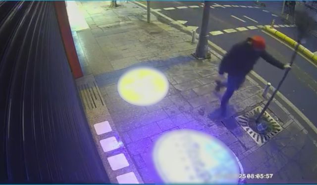  İstanbul - Kağıthane’de sinirlenip direkleri tekmeledi; ağaçlara zarar verdi