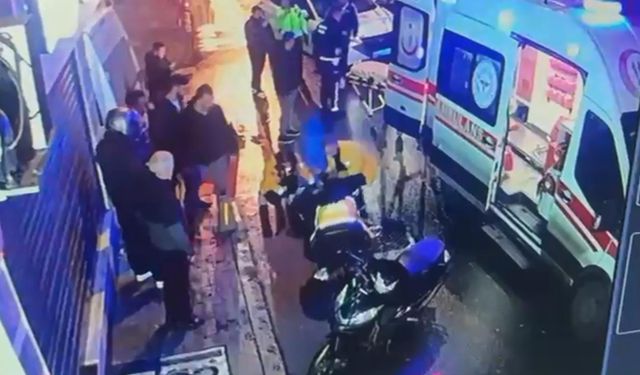 Kazadan sonra yerde yatan sürücüyü kontrol edip olay yerinden kaçtı; o anlar kamerada