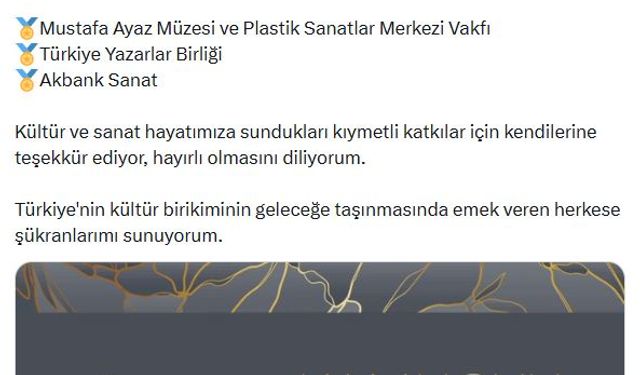 Kültür ve Turizm Bakanlığı Özel Ödülleri'nin 2025 yılı sahipleri belli oldu