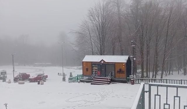 Kuzuyayla Tabiat Parkı beyaza büründü
