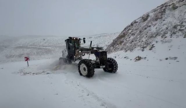Malatya'da ekiplerin karla mücadele çalışması (2)