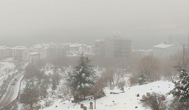 Şırnak'ta kar yağışı sırasında apartmana yıldırım düştü (2)