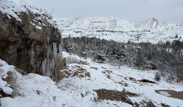 Sivas'ın 'Hobbit Evleri'nde kış manzarası / Ek fotoğraflar